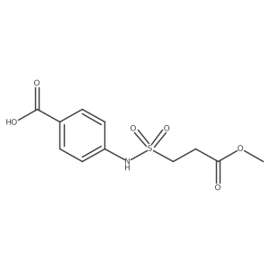 4-(3-Methoxy-3-oxopropanesulfonamido)benzoic acid Structure