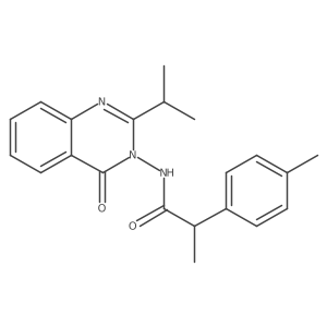 N-(2-isopropyl-4-oxo-4H-quinazolin-3-yl)-2-p-tolylpropionamide Structure