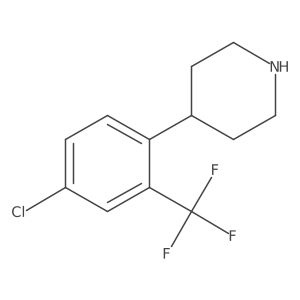 4-[4-Chloro-2-(trifluoromethyl)phenyl]piperidine Structure