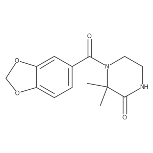 4-(Benzo[d][1,3]dioxole-5-carbonyl)-3,3-dimethylpiperazin-2-one Structure