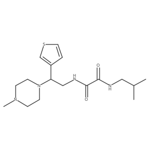 N1-isobutyl-N2-(2-(4-methylpiperazin-1-yl)-2-(thiophen-3-yl)ethyl)oxalamide结构式