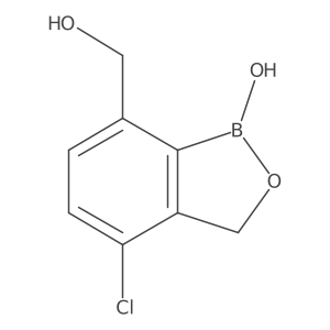 4-Chloro-7-(hydroxymethyl)benzo[c][1,2]oxaborol-1(3H)-ol结构式