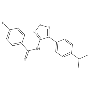 4-fluoro-N-{4-[4-(propan-2-yl)phenyl]-1,2,5-oxadiazol-3-yl}benzamide结构式