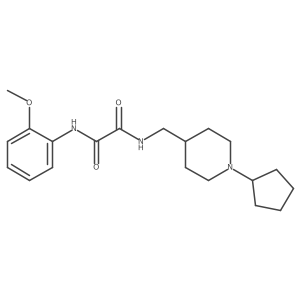 N1-((1-cyclopentylpiperidin-4-yl)methyl)-N2-(2-methoxyphenyl)oxalamide结构式