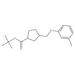 Tert-butyl 3-((3-fluorophenoxy)methyl)pyrrolidine-1-carboxylate结构式