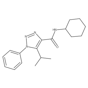 N-cyclohexyl-1-phenyl-5-(propan-2-yl)-1H-1,2,3-triazole-4-carboxamide结构式