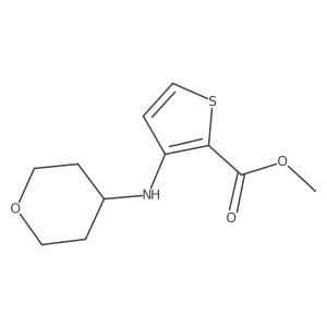 methyl 3-((tetrahydro-2H-pyran-4-yl)amino)thiophene-2-carboxylate结构式