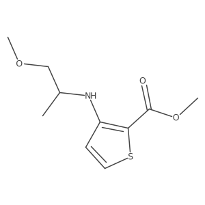Methyl 3-{[1-methyl-2-(methyloxy)ethyl]amino}-2-thiophenecarboxylate结构式