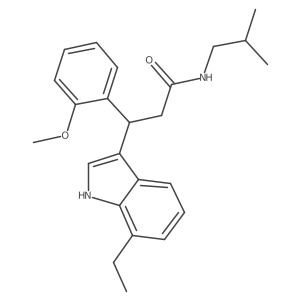 3-(7-ethyl-1H-indol-3-yl)-N~1~-isobutyl-3-(2-methoxyphenyl)propanamide Structure