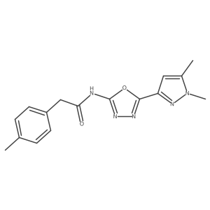 N-[5-(1,5-dimethyl-1H-pyrazol-3-yl)-1,3,4-oxadiazol-2-yl]-2-(4-methylphenyl)acetamide Structure