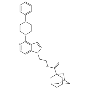 N-{2-[4-(4-phenylpiperazin-1-yl)-1H-pyrazolo[3,4-d]pyrimidin-1-yl]ethyl}adamantane-1-carboxamide Structure