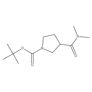 (3R)-tert-butyl 3-(dimethylcarbamoyl)pyrrolidine-1-carboxylate Structure