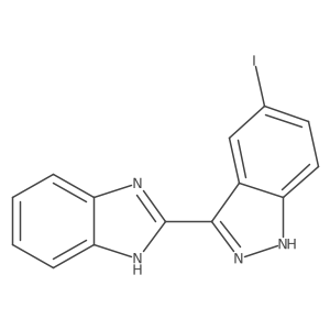 3-(1H-benzimidazol-2-yl)-5-iodo-1H-indazole结构式