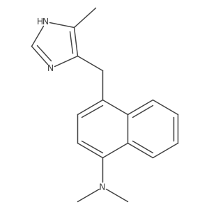 N,N-Dimethyl-4-((5-methyl-1H-imidazol-4-yl)methyl)naphthalen-1-amine结构式