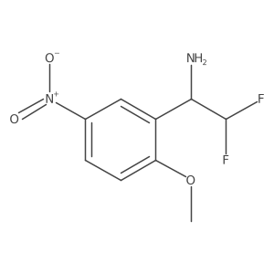 2,2-Difluoro-1-(2-methoxy-5-nitrophenyl)ethan-1-amine结构式
