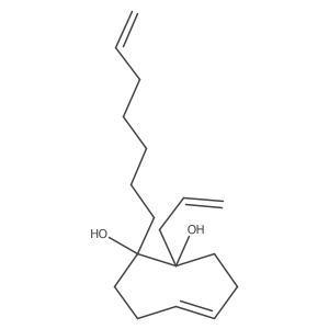 1-Allyl-2-(6-heptenyl)-5-cyclooctene-1,2-diol结构式