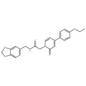 N-[(2H-1,3-benzodioxol-5-yl)methyl]-2-[4-(4-ethoxyphenyl)-6-oxo-1,6-dihydropyrimidin-1-yl]acetamide Structure