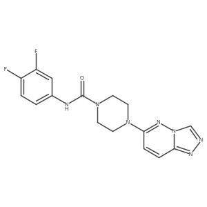 N-(3,4-difluorophenyl)-4-{[1,2,4]triazolo[4,3-b]pyridazin-6-yl}piperazine-1-carboxamide结构式