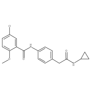 5-chloro-N-{4-[(cyclopropylcarbamoyl)methyl]phenyl}-2-methoxybenzamide Structure