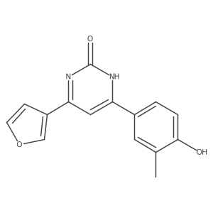 6-Furan-3-yl-4-(4-hydroxy-3-methylphenyl)pyrimidin-2(1h)-one结构式