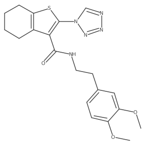 N-[2-(3,4-dimethoxyphenyl)ethyl]-2-(1H-tetrazol-1-yl)-4,5,6,7-tetrahydro-1-benzothiophene-3-carboxamide Structure