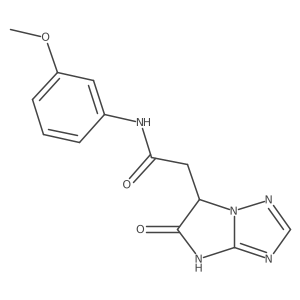 N-(3-methoxyphenyl)-2-(5-oxo-5,6-dihydro-4H-imidazo[1,2-b][1,2,4]triazol-6-yl)acetamide Structure