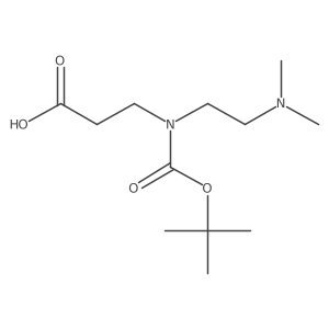 3-{[(Tert-butoxy)carbonyl][2-(dimethylamino)ethyl]amino}propanoic acid结构式