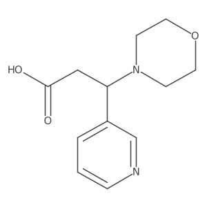 3-Morpholin-4-yl-3-pyridin-3-ylpropanoic acid结构式