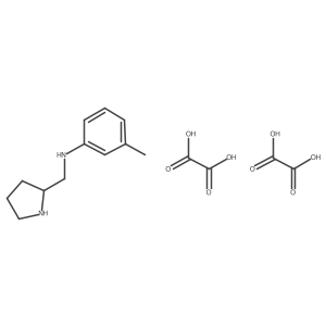 3-Methyl-N-(pyrrolidin-2-ylmethyl)aniline dioxalate结构式