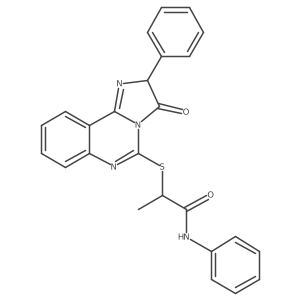 2-((3-oxo-2-phenyl-2,3-dihydroimidazo[1,2-c]quinazolin-5-yl)thio)-N-phenylpropanamide Structure