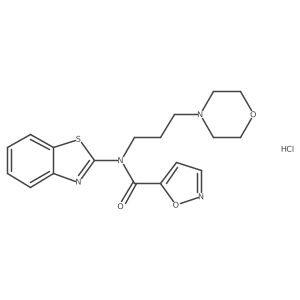 N-(benzo[d]thiazol-2-yl)-N-(3-morpholinopropyl)isoxazole-5-carboxamide hydrochloride Structure