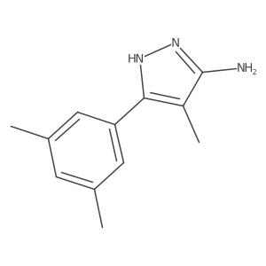 3-(3,5-Dimethylphenyl)-4-methyl-1h-pyrazol-5-amine结构式