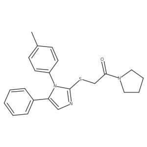 2-((5-phenyl-1-(p-tolyl)-1H-imidazol-2-yl)thio)-1-(pyrrolidin-1-yl)ethanone Structure