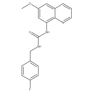 1-(4-Fluorobenzyl)-3-(6-methoxyquinolin-8-yl)urea结构式