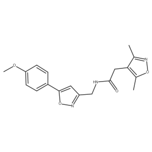 2-(3,5-dimethylisoxazol-4-yl)-N-((5-(4-methoxyphenyl)isoxazol-3-yl)methyl)acetamide结构式
