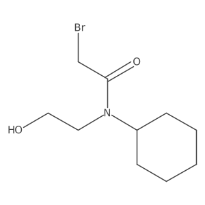 2-bromo-N-cyclohexyl-N-(2-hydroxyethyl)acetamide Structure