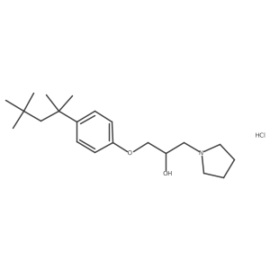 1-(Pyrrolidin-1-YL)-3-[4-(2,4,4-trimethylpentan-2-YL)phenoxy]propan-2-OL hydrochloride结构式