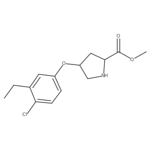 Methyl (2S,4S)-4-(4-chloro-3-ethylphenoxy)-2-pyrrolidinecarboxylate结构式
