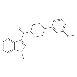 [4-(3-methoxyphenyl)piperazin-1-yl](1-methyl-1H-indol-3-yl)methanone结构式