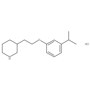 3-[2-(3-Isopropylphenoxy)ethyl]piperidine hydrochloride Structure