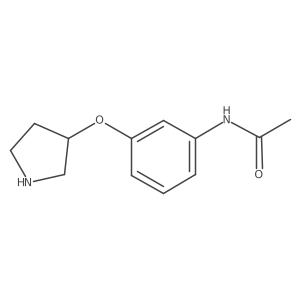 N-[3-(Pyrrolidin-3-yloxy)phenyl]acetamide结构式