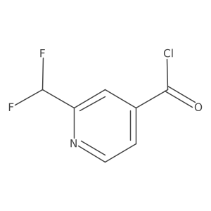 4-Pyridinecarbonylchloride,2-(difluoromethyl)- Structure