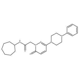 N-cycloheptyl-2-[6-oxo-3-(4-phenylpiperazin-1-yl)pyridazin-1(6H)-yl]acetamide Structure
