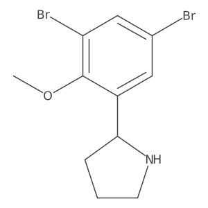 (2R)-2-(3,5-Dibromo-2-methoxyphenyl)pyrrolidine Structure