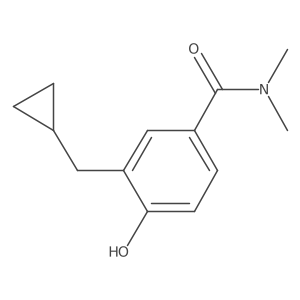 3-(Cyclopropylmethyl)-4-hydroxy-N,N-dimethylbenzamide结构式