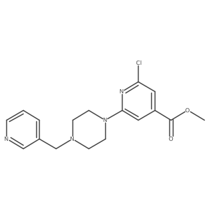 Methyl 2-chloro-6-[4-(3-pyridinylmethyl)-1-piperazinyl]-4-pyridinecarboxylate结构式