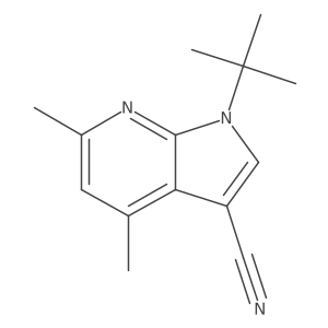 1-tert-butyl-4,6-dimethyl-1H-pyrrolo[2,3-b]pyridine-3-carbonitrile Structure