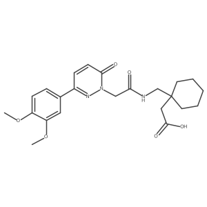 {1-[({[3-(3,4-dimethoxyphenyl)-6-oxopyridazin-1(6H)-yl]acetyl}amino)methyl]cyclohexyl}acetic acid Structure