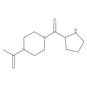 1-[4-(Pyrrolidine-2-carbonyl)piperazin-1-yl]ethan-1-one结构式