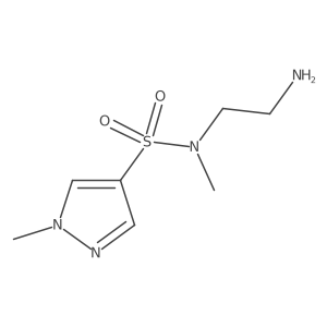 N-(2-Aminoethyl)-N,1-dimethyl-1H-pyrazole-4-sulfonamide结构式